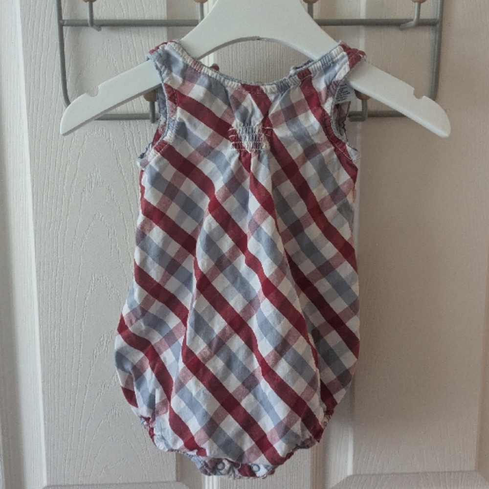 Summery Plaid Sleeveless One Piece